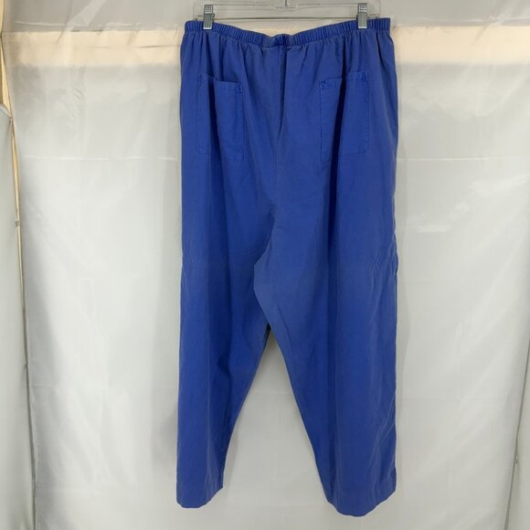 Fresh Produce Women 1X Pull On Pants Cropped High Waisted Blue Tapered Leg NEW - Picture 3 of 10